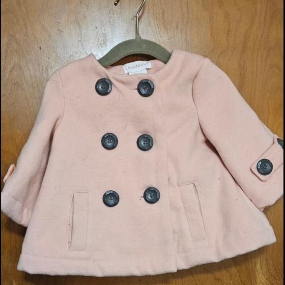 Savannah Blush Pea Coat for Kids - Picture 1 of 1